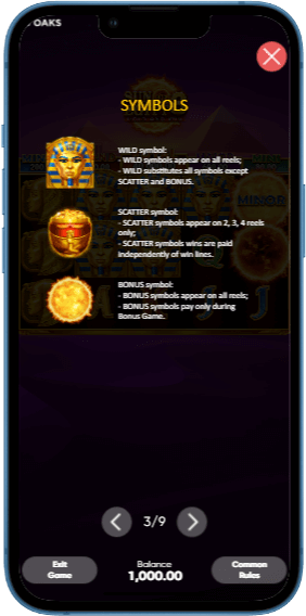 Символи в слоті Sun Of Egypt 3