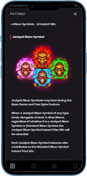 Джекпот в грі 10 Flaming Bisons