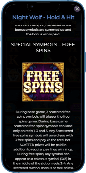 Free spins Night Wolf - Hold & Hit