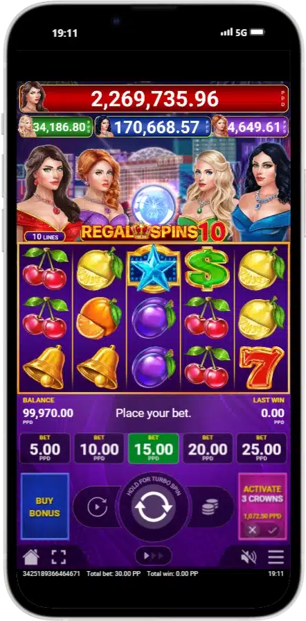 Regal Spins 10 Дизайн