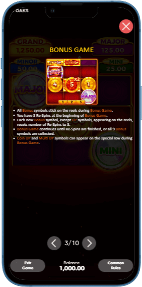 Бонуси гри в Coin Up Hot Fire