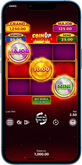 Дизайн гри в Coin Up Hot Fire