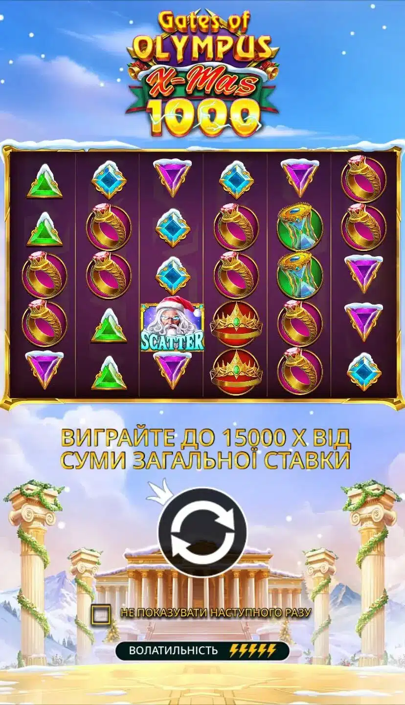 Gates Of Olympus Xmas 1000 Дизайн