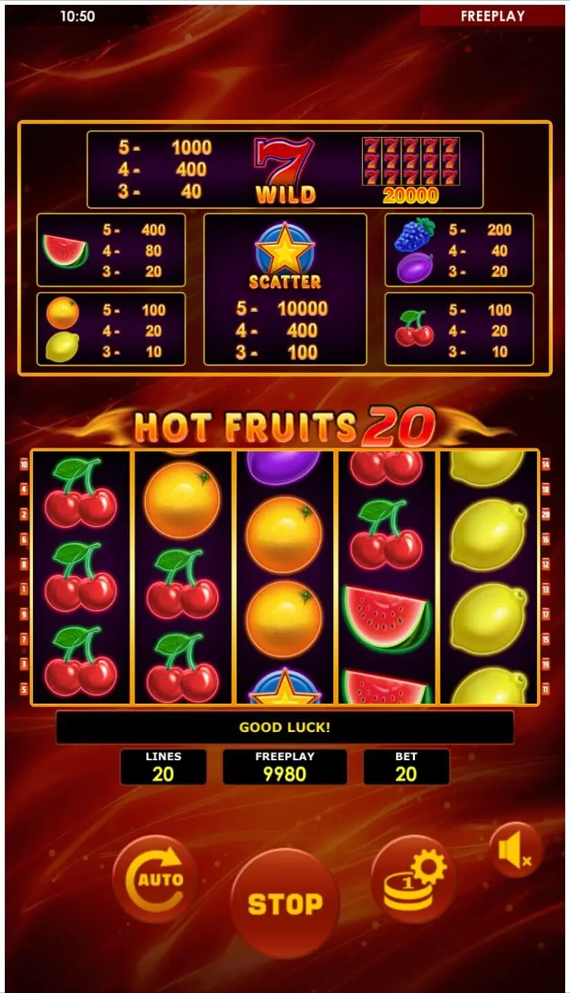 Hot Fruits 20 Дизайн