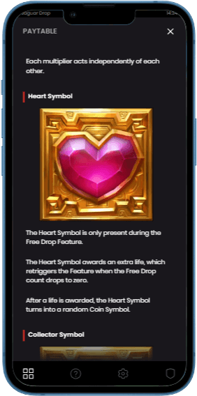 Heart symbol гри Jaguar Drop