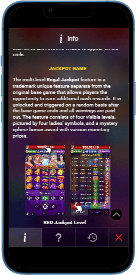 Джекпот в грі Regal Spins 10