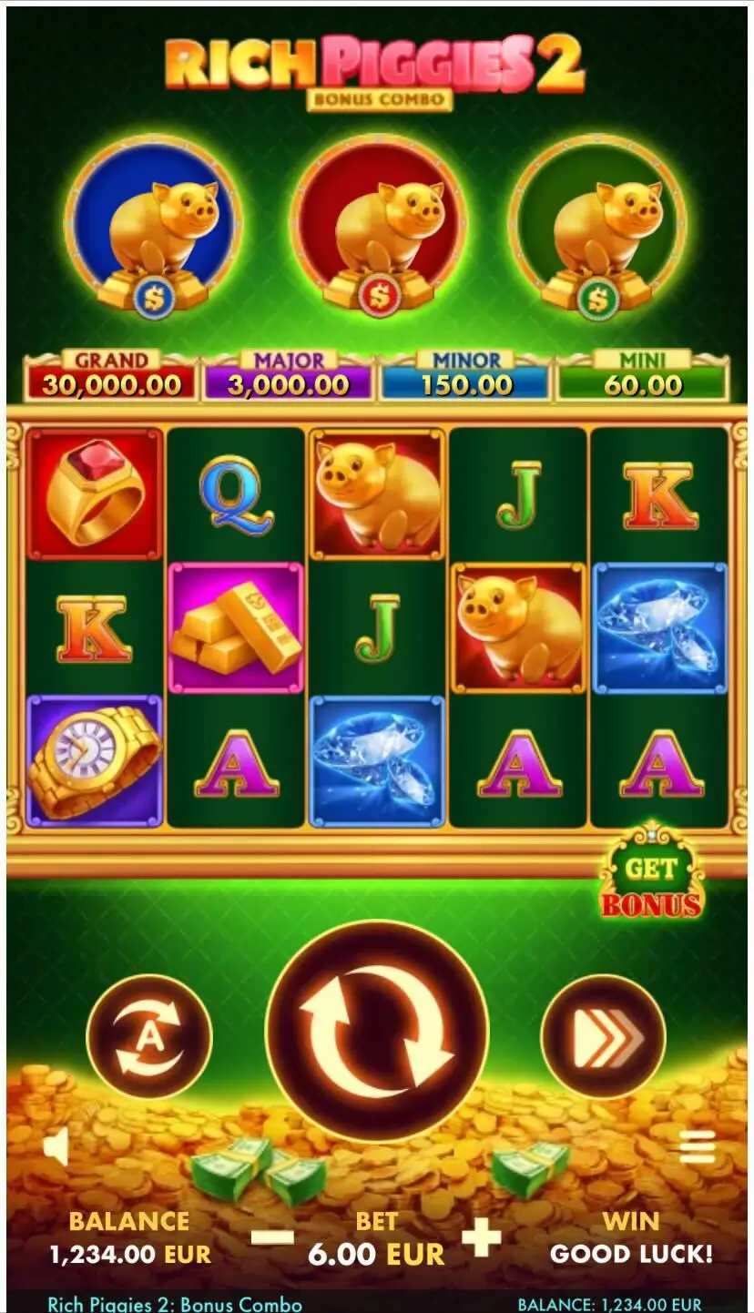 Rich Piggies 2: Bonus Combo Дизайн