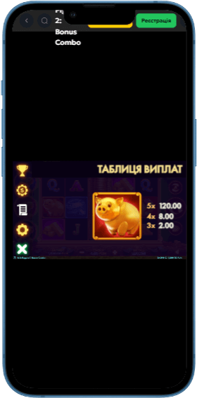 Таблиця виплат в Rich Piggies 2: Bonus Combo