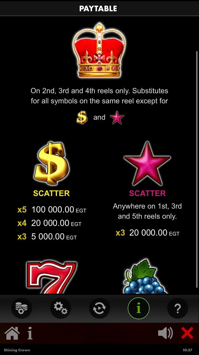 Shining Crown Символи