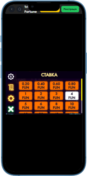 Cтавка в грі Triple Fortune