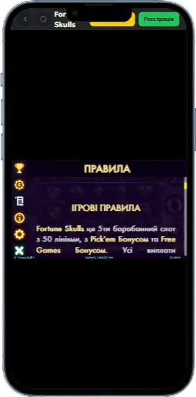 Інформація про слот Fortune Skulls