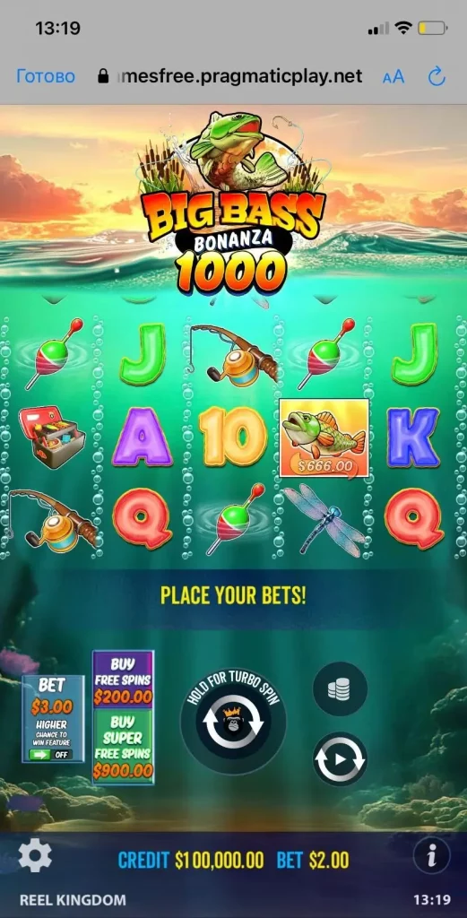 Big Bass Bonanza 1000 Головна