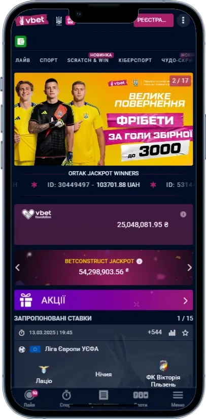 Vbet Головна