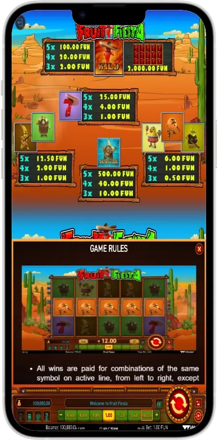7s Fruit Fiesta Правила игры