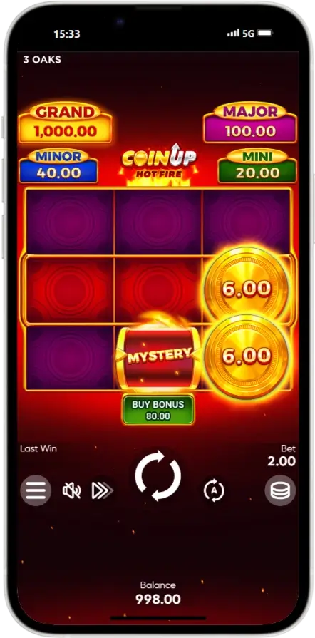 Coin Up: Hot Fire Дизайн 2.0