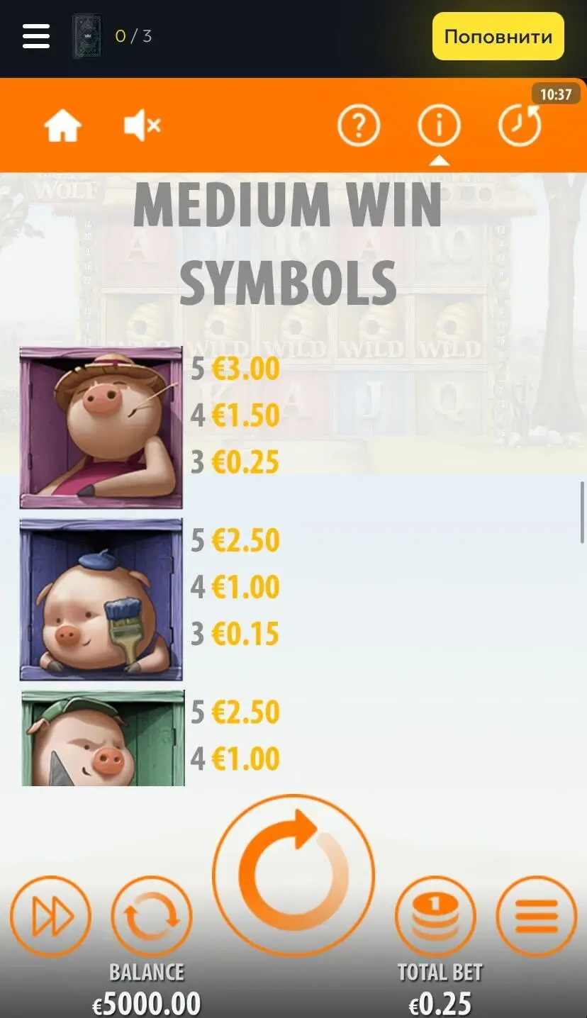 Big Bad Wolf Символи