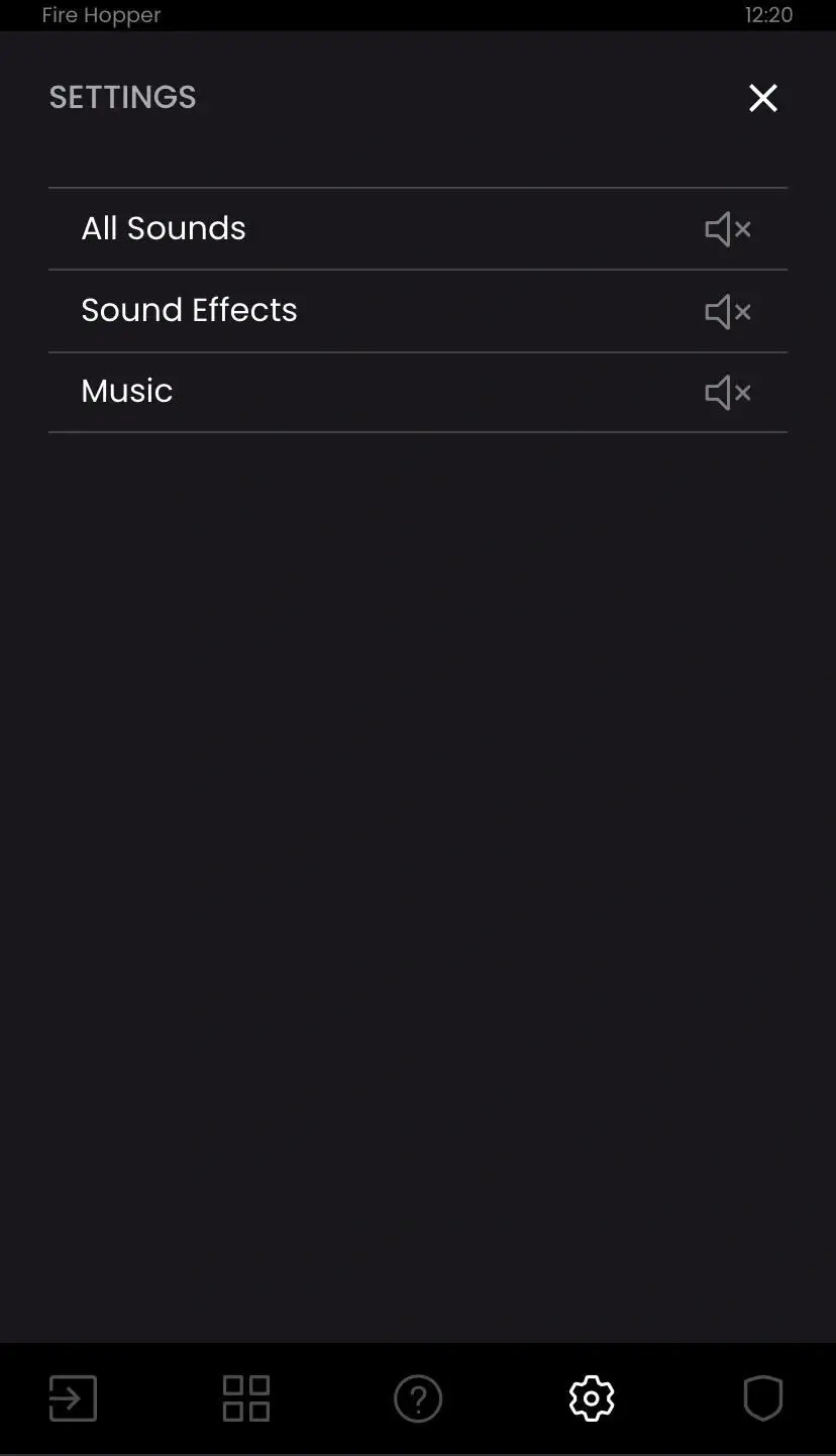 Fire Hopper Меню