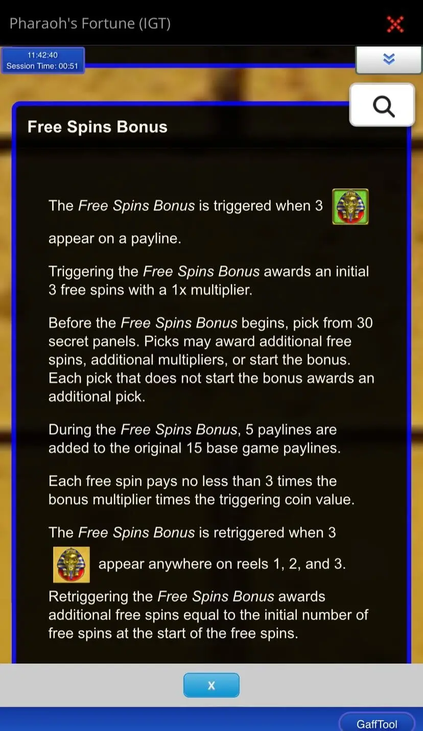 Pharaoh’s Fortune Бонус