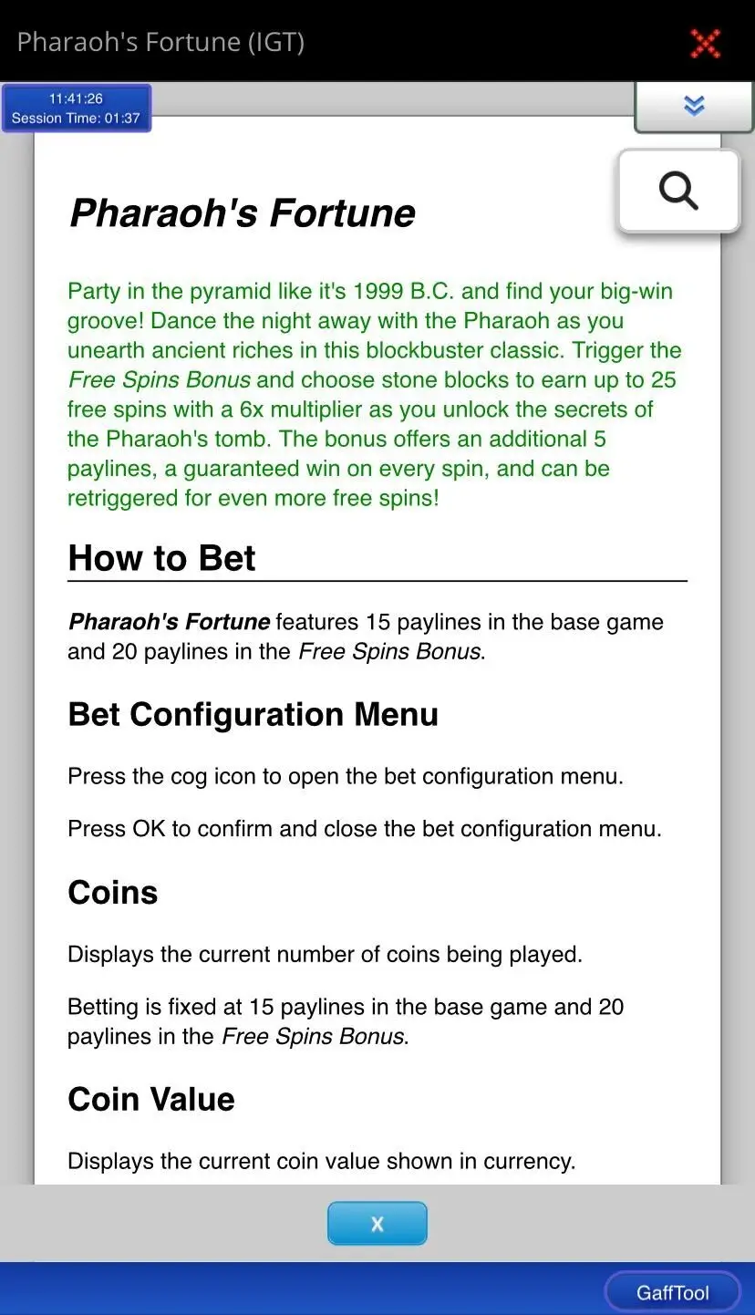 Pharaoh’s Fortune Правила