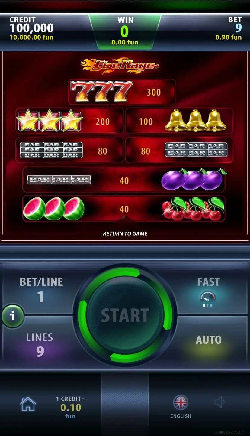 Fire Rage Символы