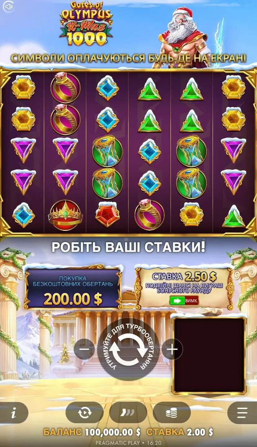 Gates Of Olympus Xmas 1000 Игра