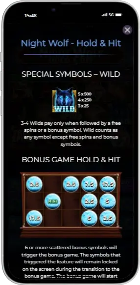 Night Wolf – Hold & Hit Символы