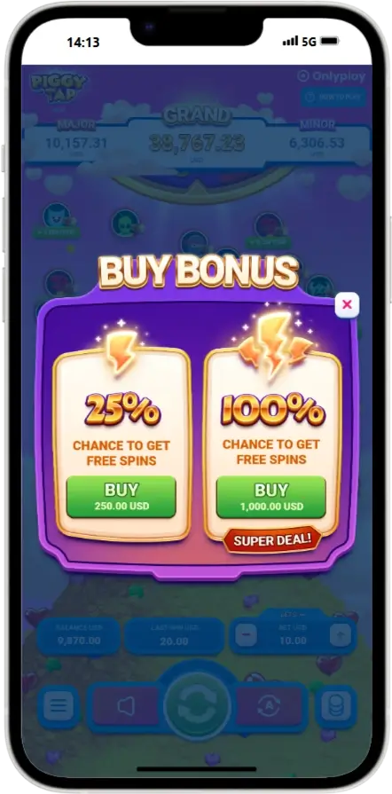 Piggy Tap Бонус