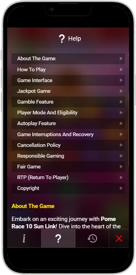 Pome Race 10 Sun Link Информация