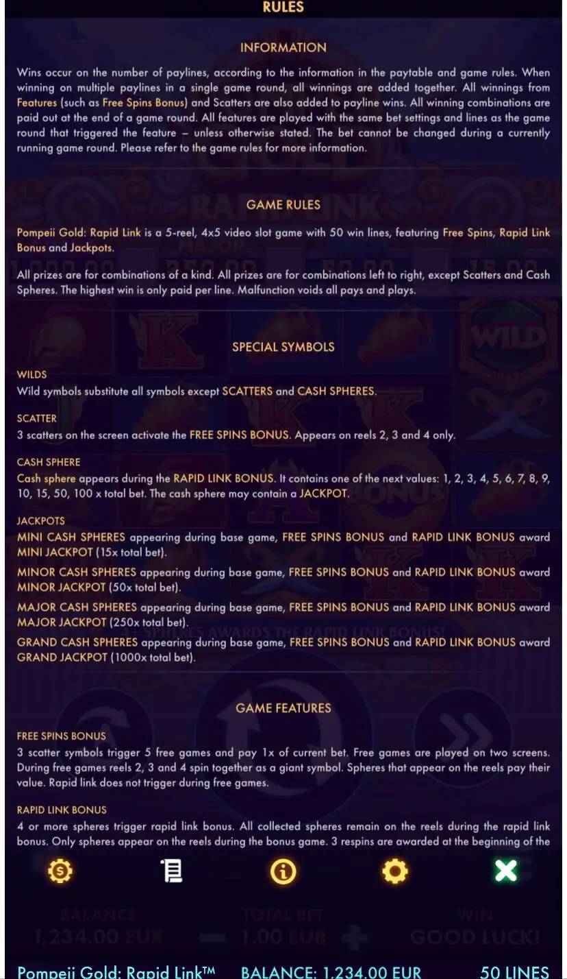 Pompeii Gold Rapid Link Информация