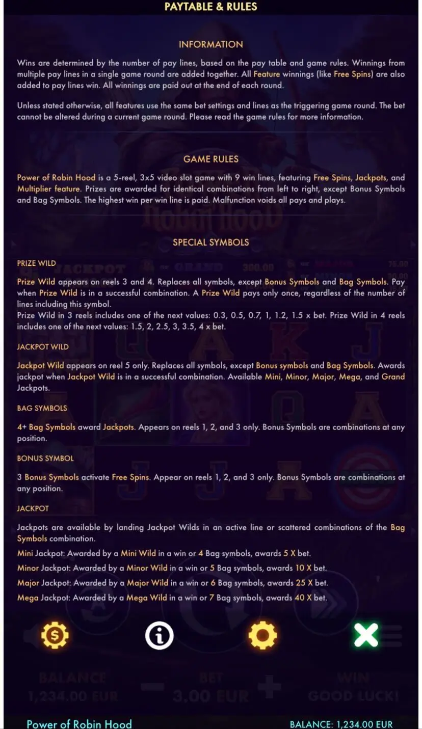 Power of Robin Hood Информация