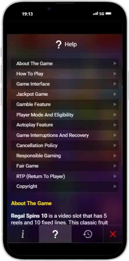 Regal Spins 10 Вопросы