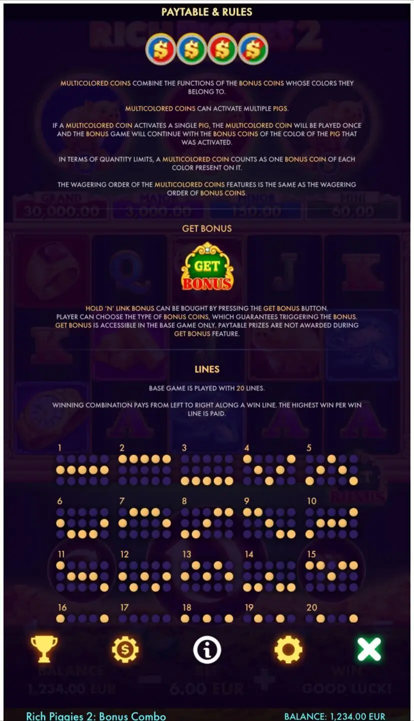 Rich Piggies 2: Bonus Combo Бонус