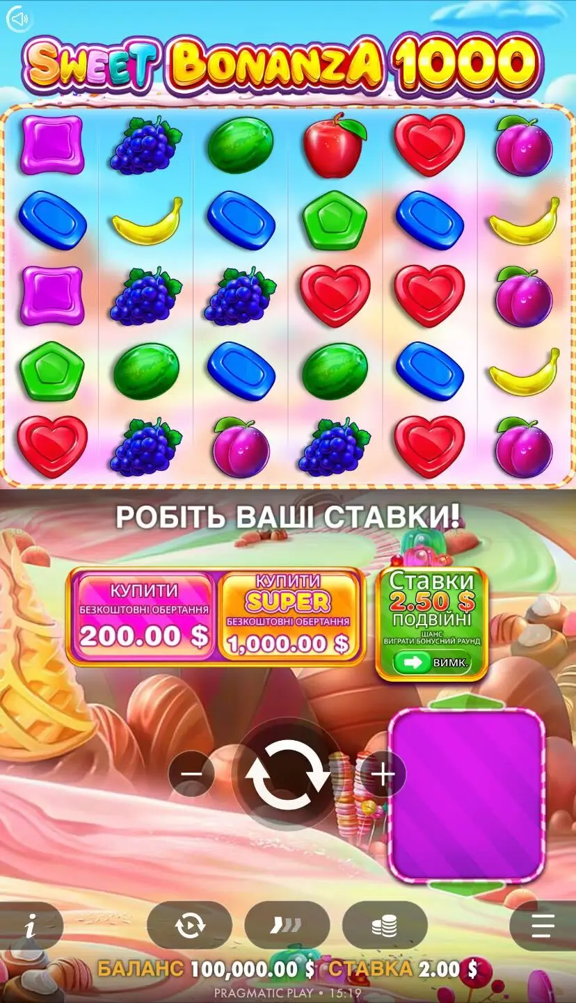 Sweet Bonanza 1000 Дизайн