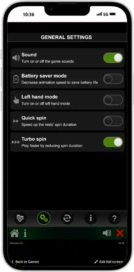 Ultimate Hot Настройки