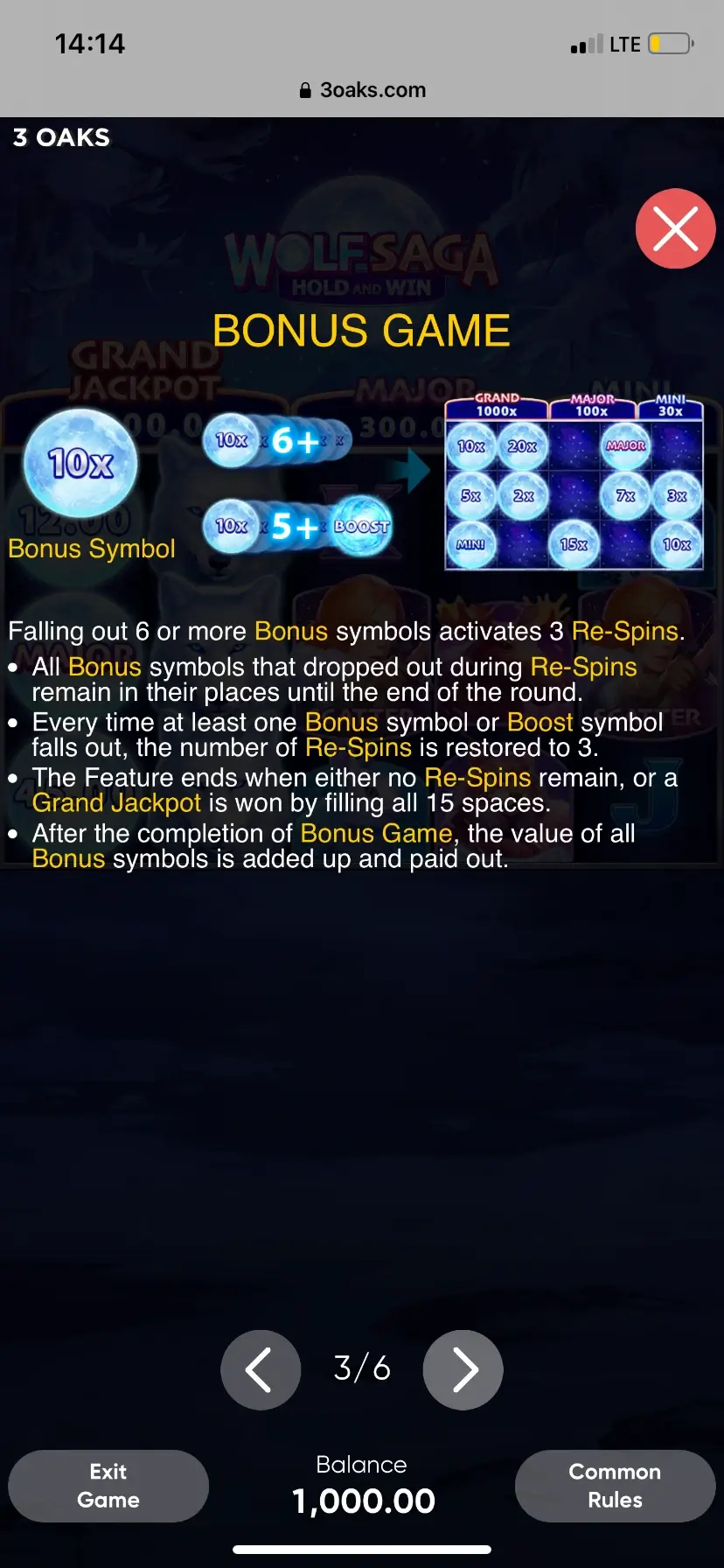 Wolf Saga Бонусная игра