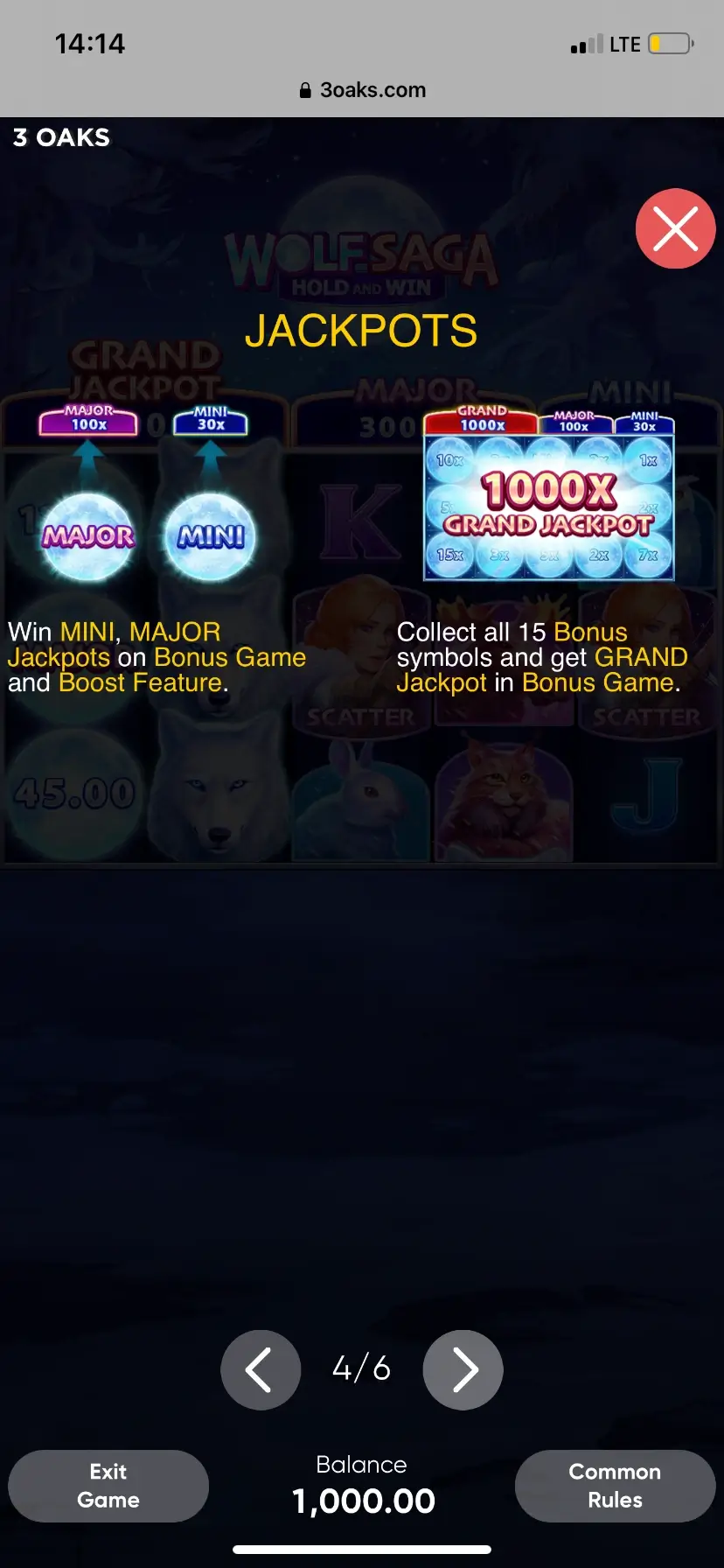 Wolf Saga Джекпот